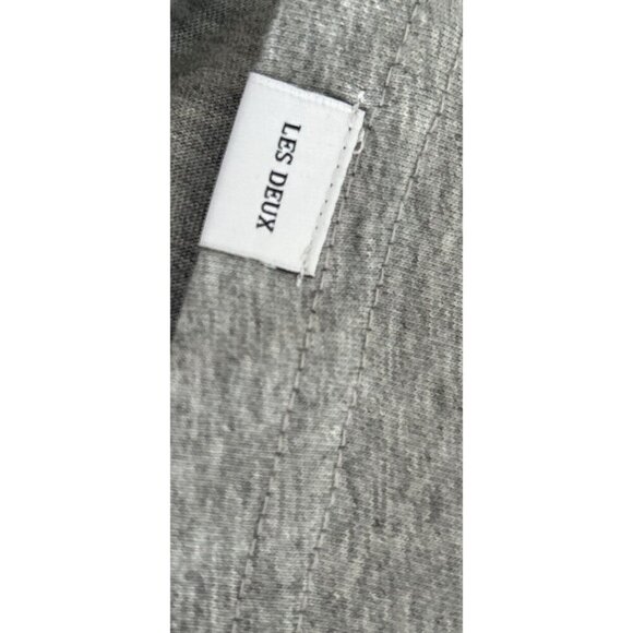LES DEUX Marais T-Shirt Cotton Gray Crewneck Size Small - Picture 8 of 8